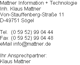 Kontaktdaten Tastaturschutzfolie