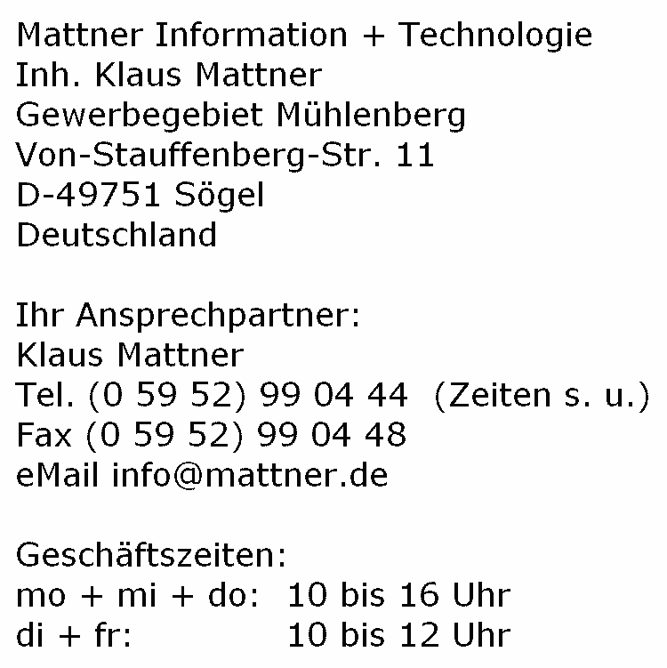 Kontaktdaten Tastaturschutzfolie