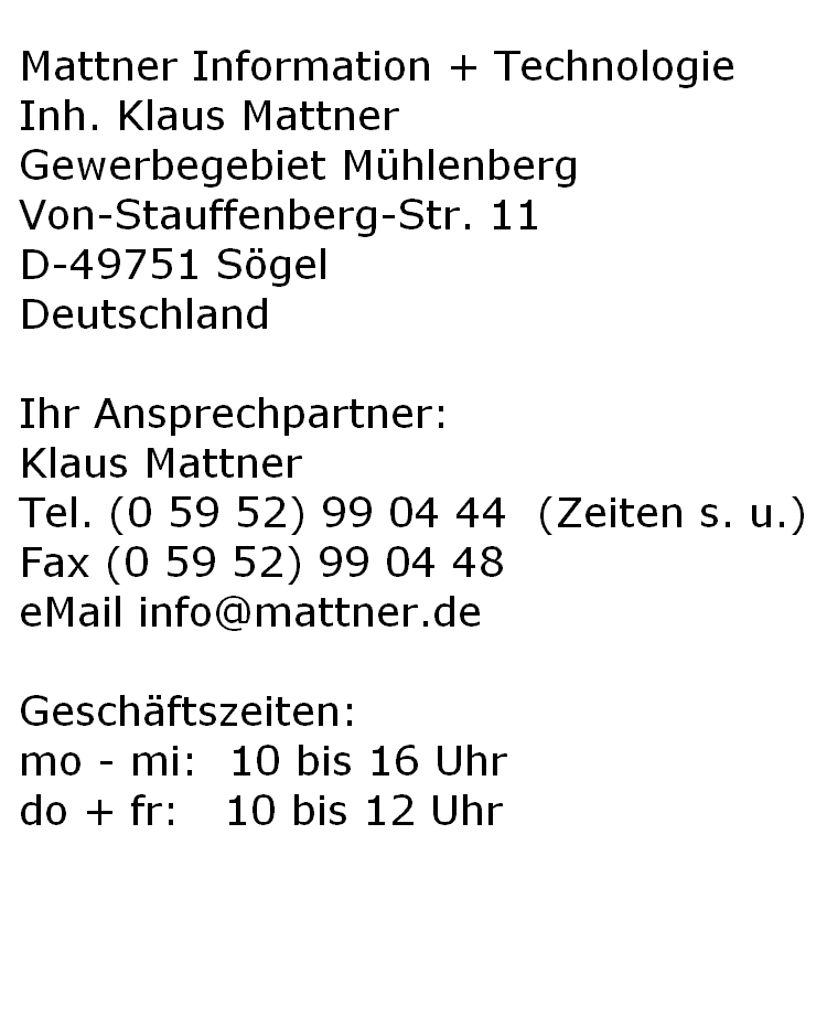 Kontaktdaten Tastaturschutzfolie